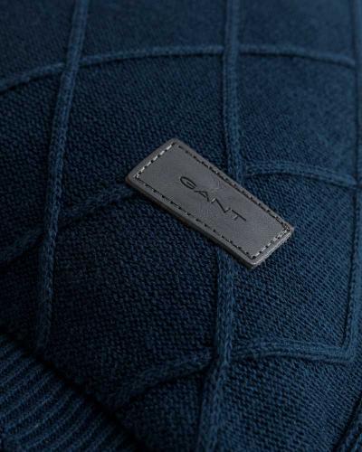 Preview: Gant Home Strick Kissen Trell Insignia Blue