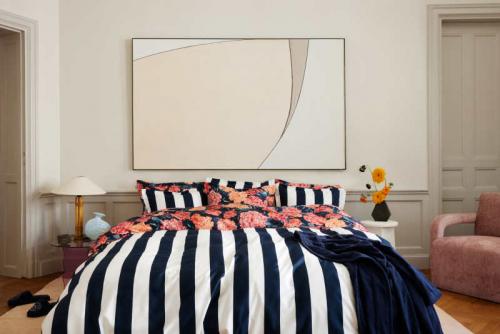 Preview: Gant Kissenhülle Tonal Crest Polar Blue, Mood, Schlafzimmer