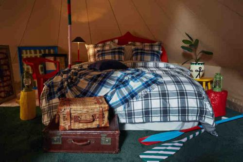 Gant Home Flannel Check Kissenbezug Anthrazite, Mood, Schlafzimmer