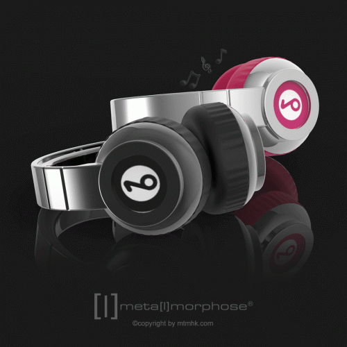 Schlüsselanhänger Headphone titan, schwarz