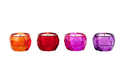  Gift Company Palisades Teelichthalter 4er SET pink/rot/lila/orange, freundlich