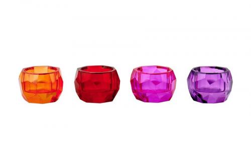 Gift Company Palisades Teelichthalter 4er Set pink/rot/lila/orange