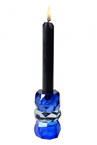 Gift Company Palisades Kristallglas Kerzen-/Teelichthalter blau, romantisch, modern