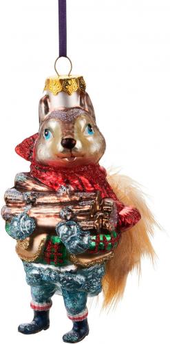 Gift Company Hänger Eichhörnchen mit Holz, schick, sueß, wunderbar, Glas