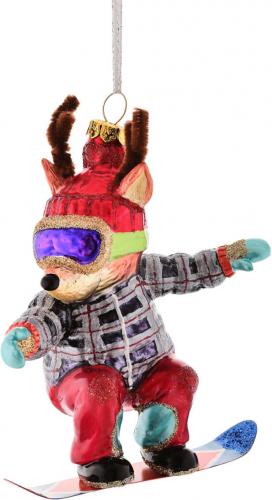 Gift Company Hänger Rentier mit Snowboard, Cool, trendig, Snowboard