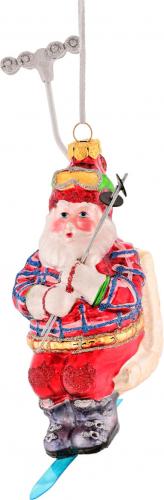 Gift Company Hänger Santa im Sessellift, Skifahren, lustig, trendig
