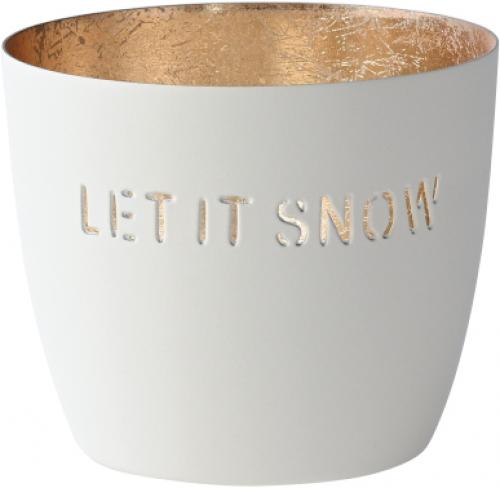 Gift Company Madras Windlicht, M, Let it Snow