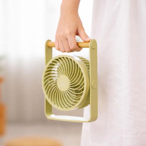 Preview: Design Ventilator Gingko Lyra tragbar salbeigrün für Zuhause und Büro
