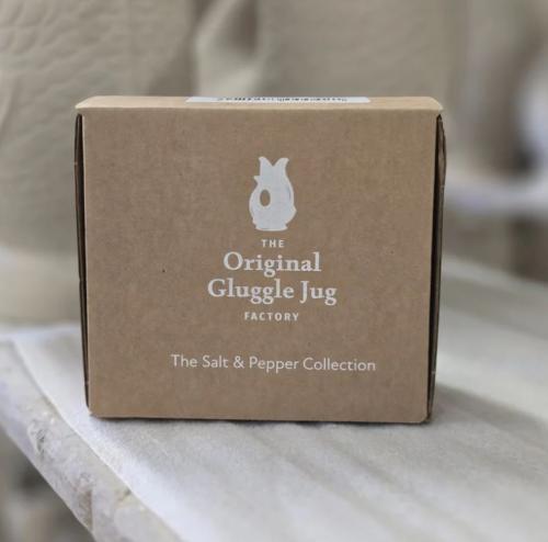 Preview: Gluggle Salt & Pepper Set Sage mit glänzender Salbeigrün-Glasur