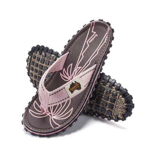 Preview: Stylische Gumbies Australische Sandalen Palm Leaf Pink mit sommerlichem Design