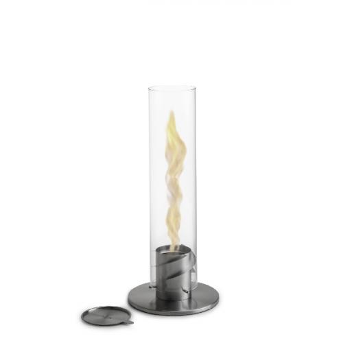 höfats SPIN Tischfeuer Fackel in Silber