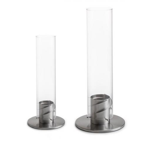 höfats SPIN Tischfeuer Fackel in Silber