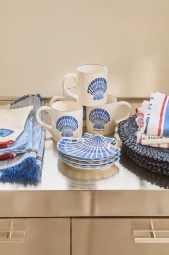Lexington Stoneware Mug Mussels White,Blue