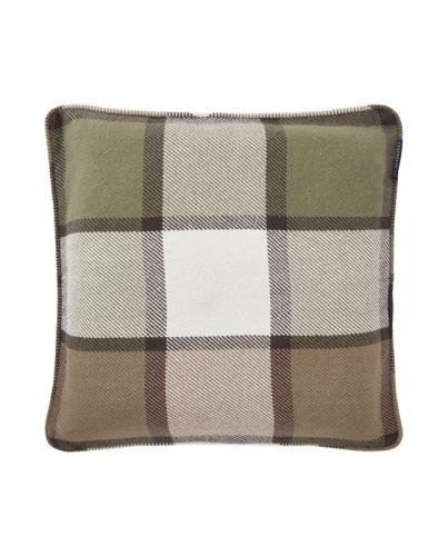 Checked Recycled Cotton Olive/White/Brown