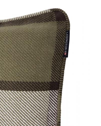 Checked Recycled Cotton Olive/White/Brown