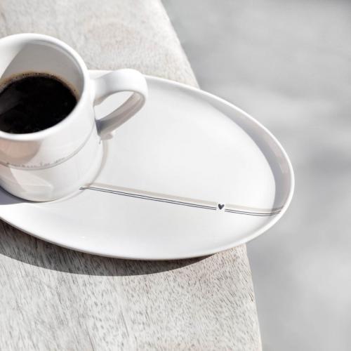 Bastion Collection Espresso Plate two Stripes