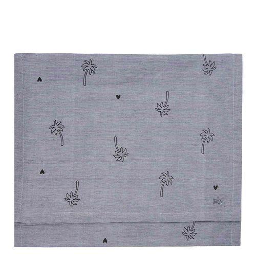 Bastion Collections Läufer White/Black Chambray Palm Trees 50x160