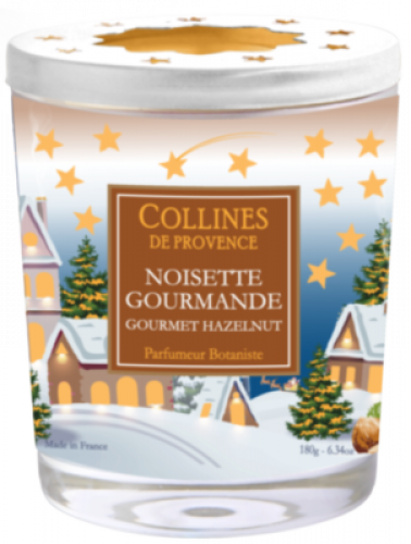 Collines de Provence Kerze Haselnuss 180g, Nuss, frisch, locker, leicht