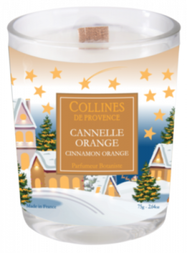 Collines de Provence Kerze Zimt Orange 180g, frisch, zimt, lecker