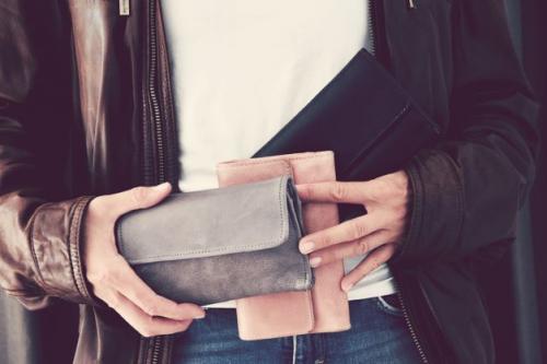 Bull & Hunt Large Zip Wallet Stone