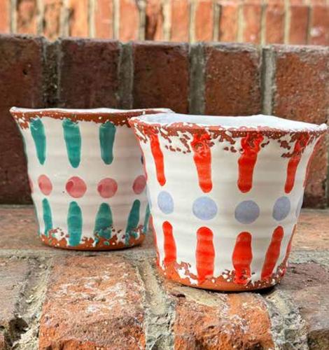 Citronella Outdoor Duftkerze Andaluz Puntos Rayas 11x9cm