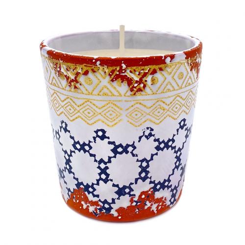 Citronella Outdoor Duftkerze schwarz geflochten 10cm x 10cm