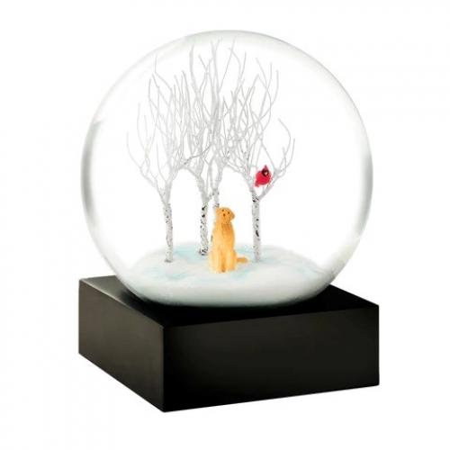 CoolSnowGlobes Schneekugel Lab in Woods, schick, schoen, Labrador, Hund