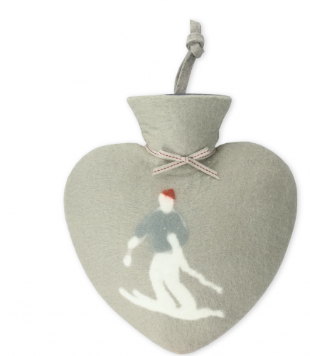 Dorothee Lehnen Herzwärmflasche Skifahrer powdered jade