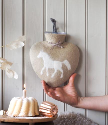 Preview: Dorothee Lehnen Herzwärmflasche Ponymotiv, safari