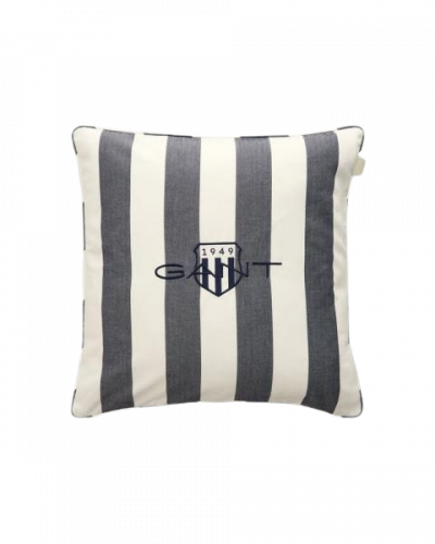 Gant Home Stripe Archive Shield Kissen Evening Blue