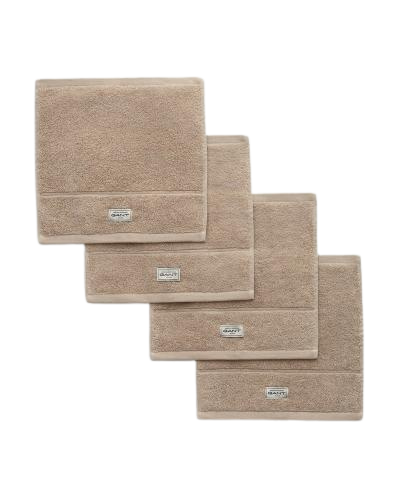 Gant Home Premium Handtuch 30x30 Silver Sand 4er Pack