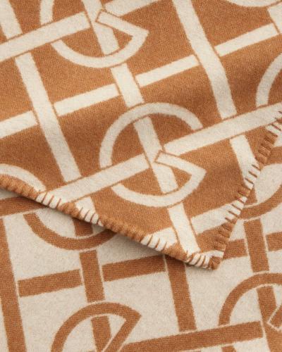 Gant Decke Throw G Pattern Burnt Sugar