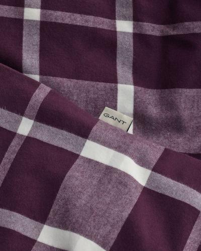 Gant Home Flannel Einzelbettdeckenbezug Deep Plum