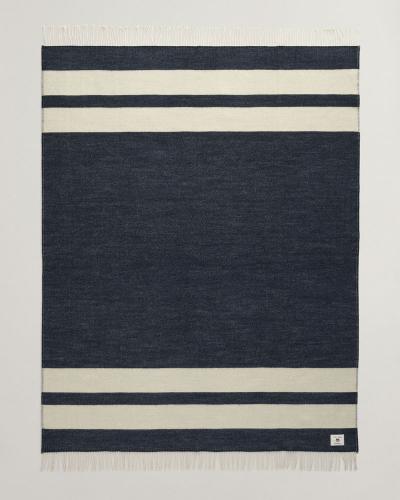 Gant Decke Stripe Wool Evening Blue