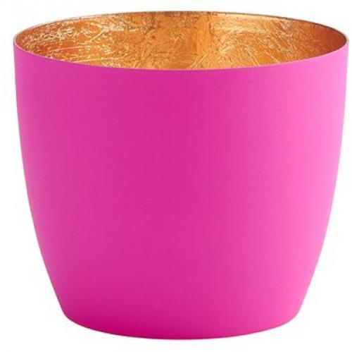 Gift Company Madras Windlicht M, Neon pink/gold