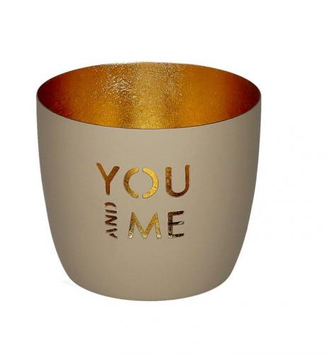 Gift Company Madras, Windlicht You and me sandstone