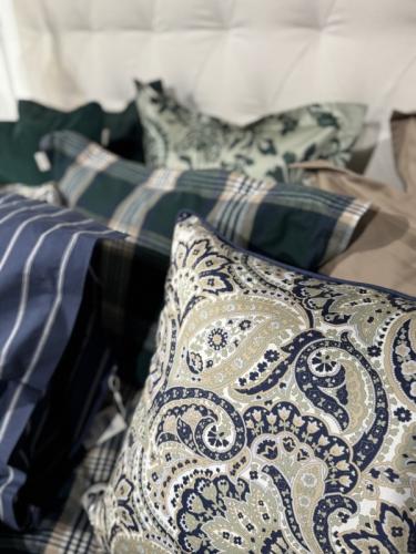 Preview: Gant Home Holiday Flannel Kissenbezug Tartan Green