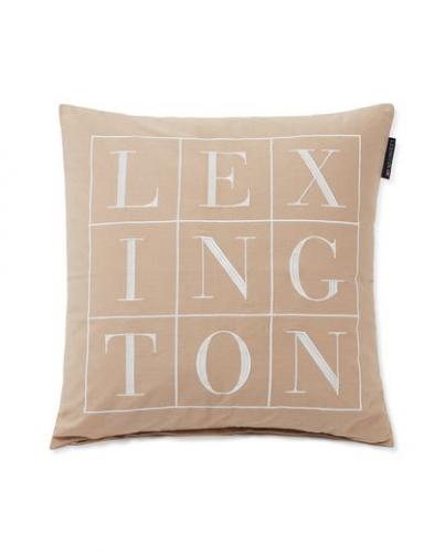 Lexington Kissenbezug Logo Cotton Twill Beige, Logo, wunderschoen, kuschelig
