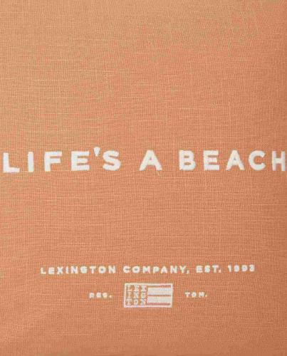 Lexington Kissenbezug Life´s a Beach Embroidered Cotton, Close up