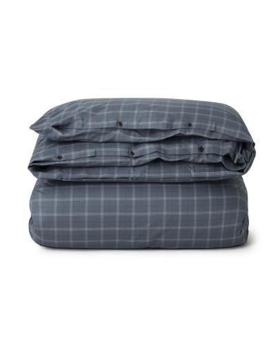 Lexington Bettdeckenbezug Dove/Gray/White Checked Lyocell&Cotton Pin Point