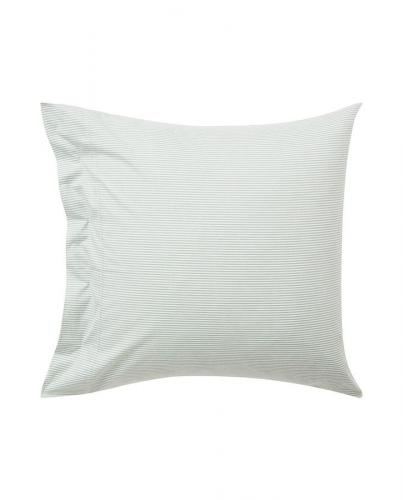 Preview: Lexington Kissenbezug Green/White Striped Cotton Pin 80x80