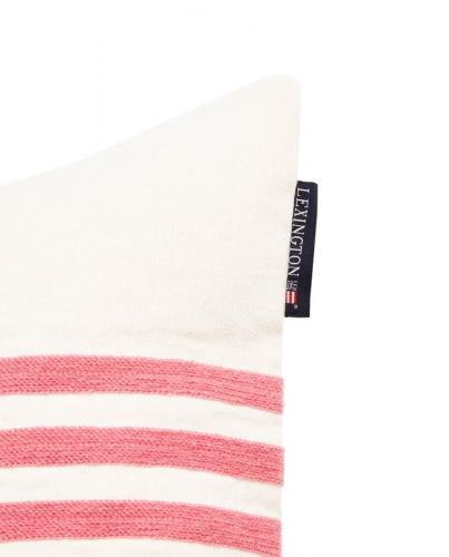 Preview: Lexington Embroidery Striped Linen/Cotton Kissenhülle