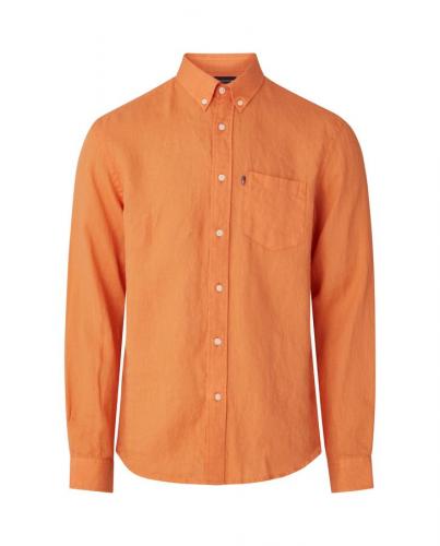 Lexington Casual Linen Shirt Orange L