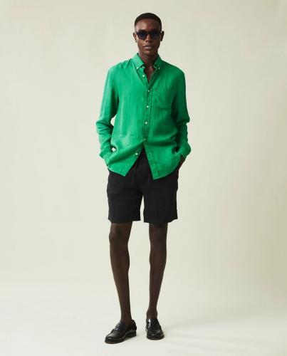Lexington Casual Linen Shirt Green L