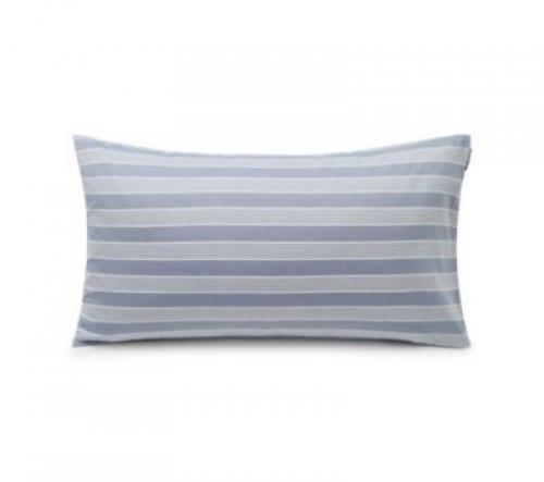 Preview: Lexington Kopfkissenbezug Blue/Off White Striped Lyocell/Cotton, Lang, bequem