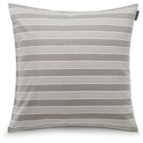 Preview: Lexington Kopfkissenbezug Gray/White Striped Lyocell/Cotton, Rueckseite