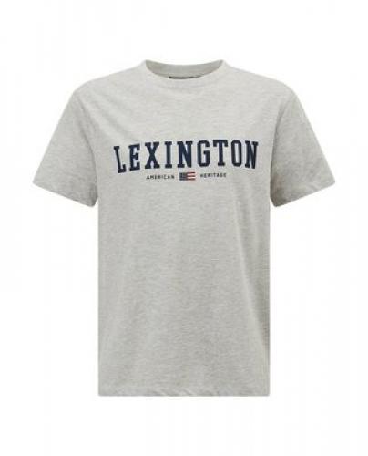 Lexington Justin Tee T-Shirt Light Grey Melange, modern, schick