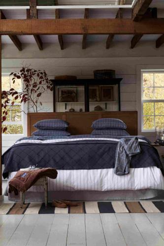 Lexington Kissenbezug Dove/Gray/White Checked Lyocell/Cotton Pin Point