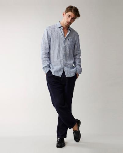 Lexington Ryan Line Shirt White Blue, Mood, Model, stylisch