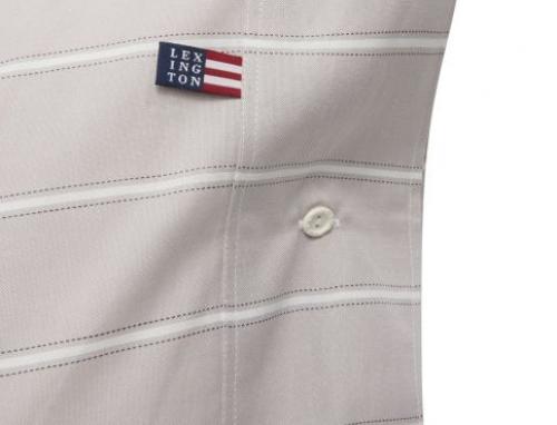Lexington Kopfkissenbezug Gray Striped White, Close up